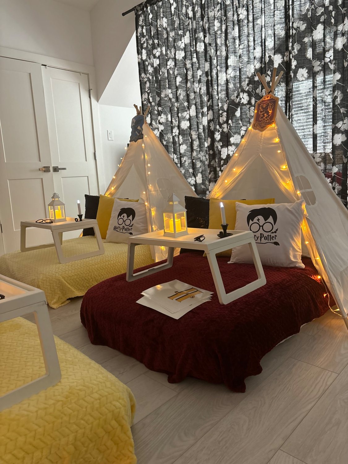 Wizard themed teepee sleepover